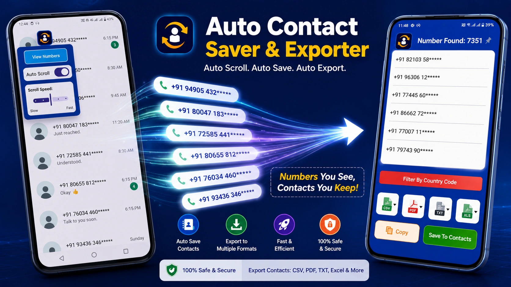 Auto Contact Saver app showcase